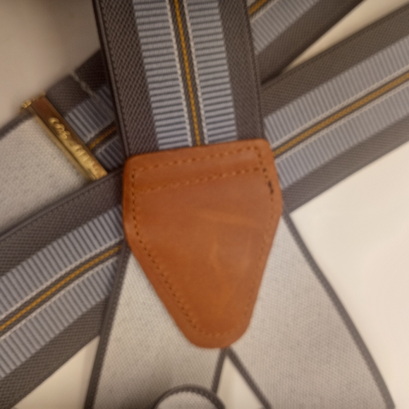 Vintage CAS Germany Grey and Blue Suspenders - Picture 2 of 14